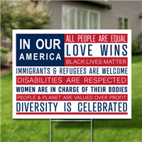 Yard Signs, Pack of 10 - In Our America