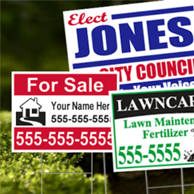 For Rent Custom Number Promotion Business Plastic Yard Sign /FREE Stakes 