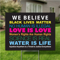 Yard Signs, Pack of 10 - We Believe